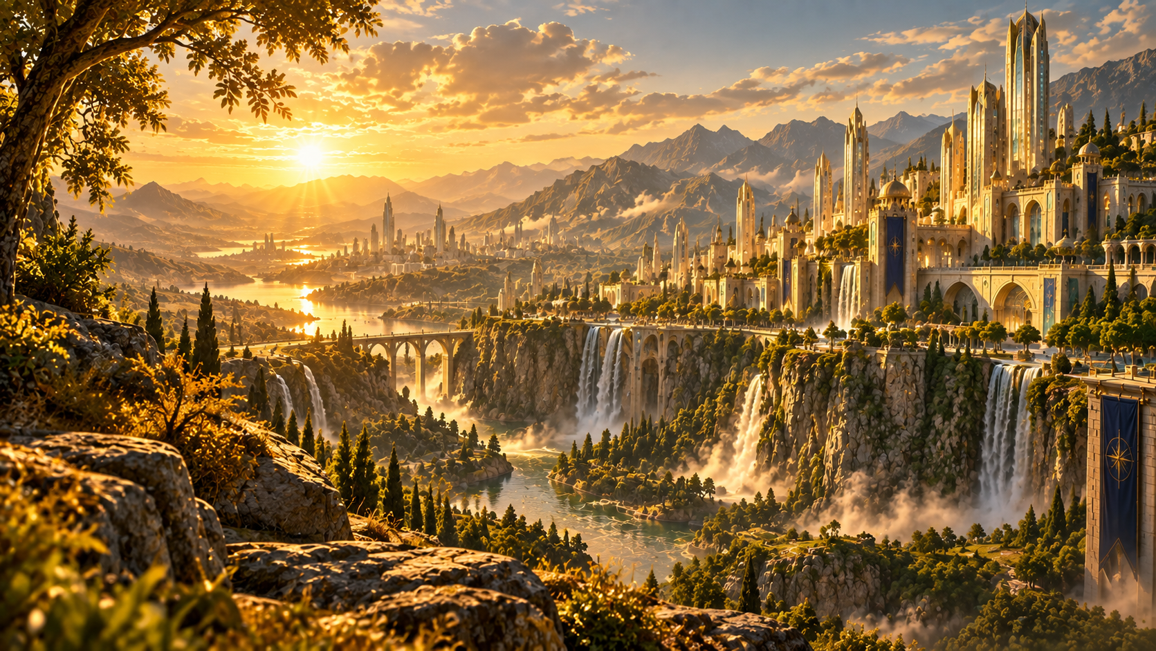 Golden canyon and distant horizon of the Prospectors